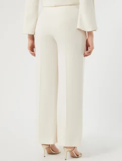 Pantaloni ampi in cady - BIANCO AVORIO