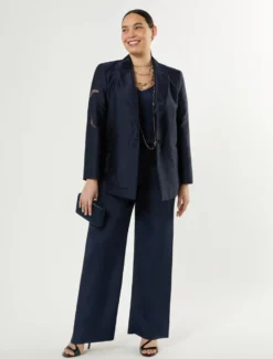 Pantaloni ampi in cady - BLU