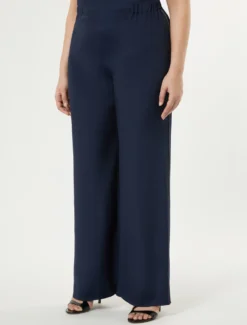 Pantaloni ampi in cady - BLU