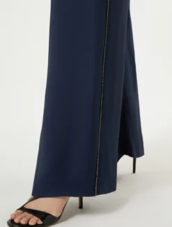 Pantaloni ampi in cady - BLU