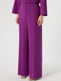 Pantaloni ampi in cady - FUXIA VIOLA