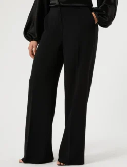 Pantaloni ampi in cady - NERO
