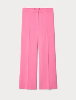 Pantaloni ampi in cady stretch - ROSA