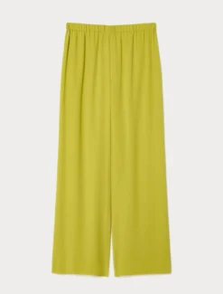 Pantaloni ampi in georgette - VERDE OLIVA