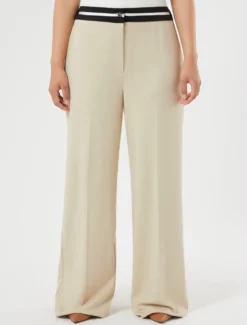 Pantaloni ampi in jersey - BEIGE