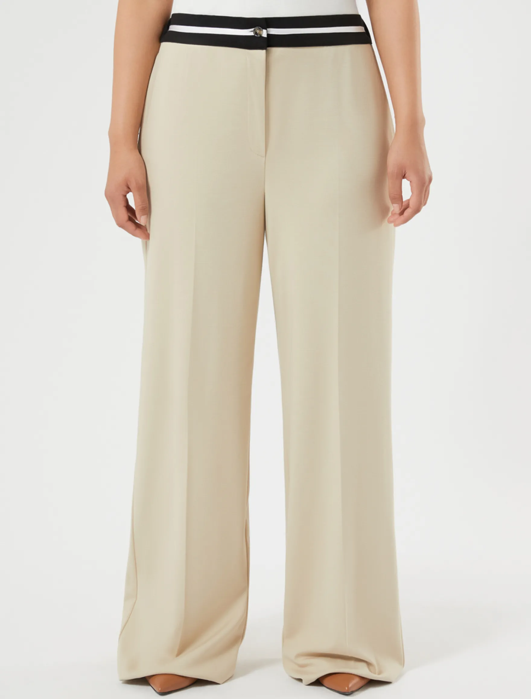 Pantaloni ampi in jersey - BEIGE