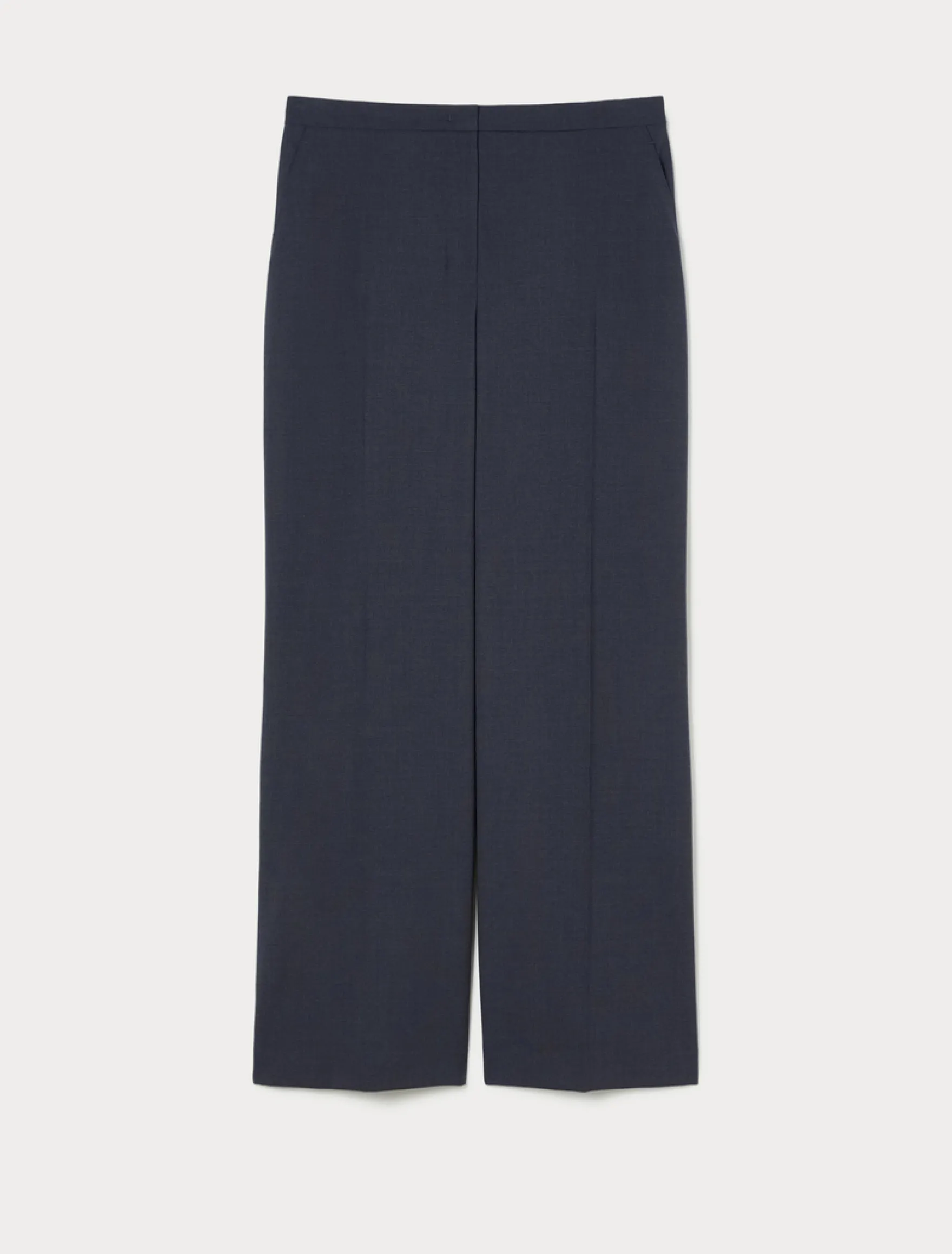 Pantaloni ampi in tela di pura lana - ANTRACITE