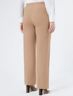 Pantaloni ampi in tela di pura lana - CAMMELLO