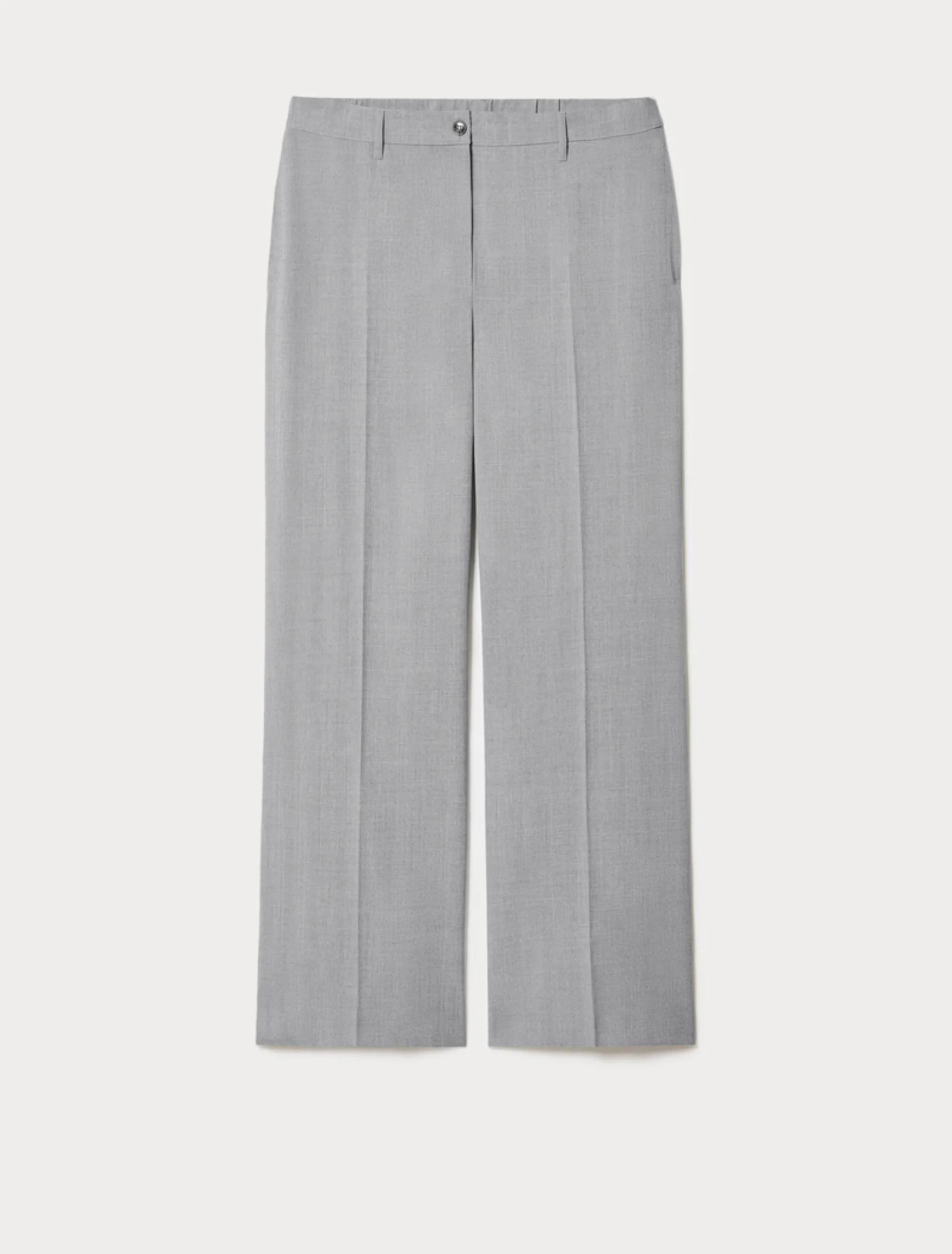 Pantaloni ampi in twill - GRIGIO MEDIO