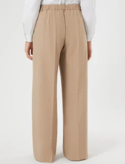 Pantaloni ampi in twill - NOCCIOLA