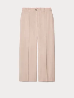 Pantaloni ampi in twill - ROSA SFUMATO