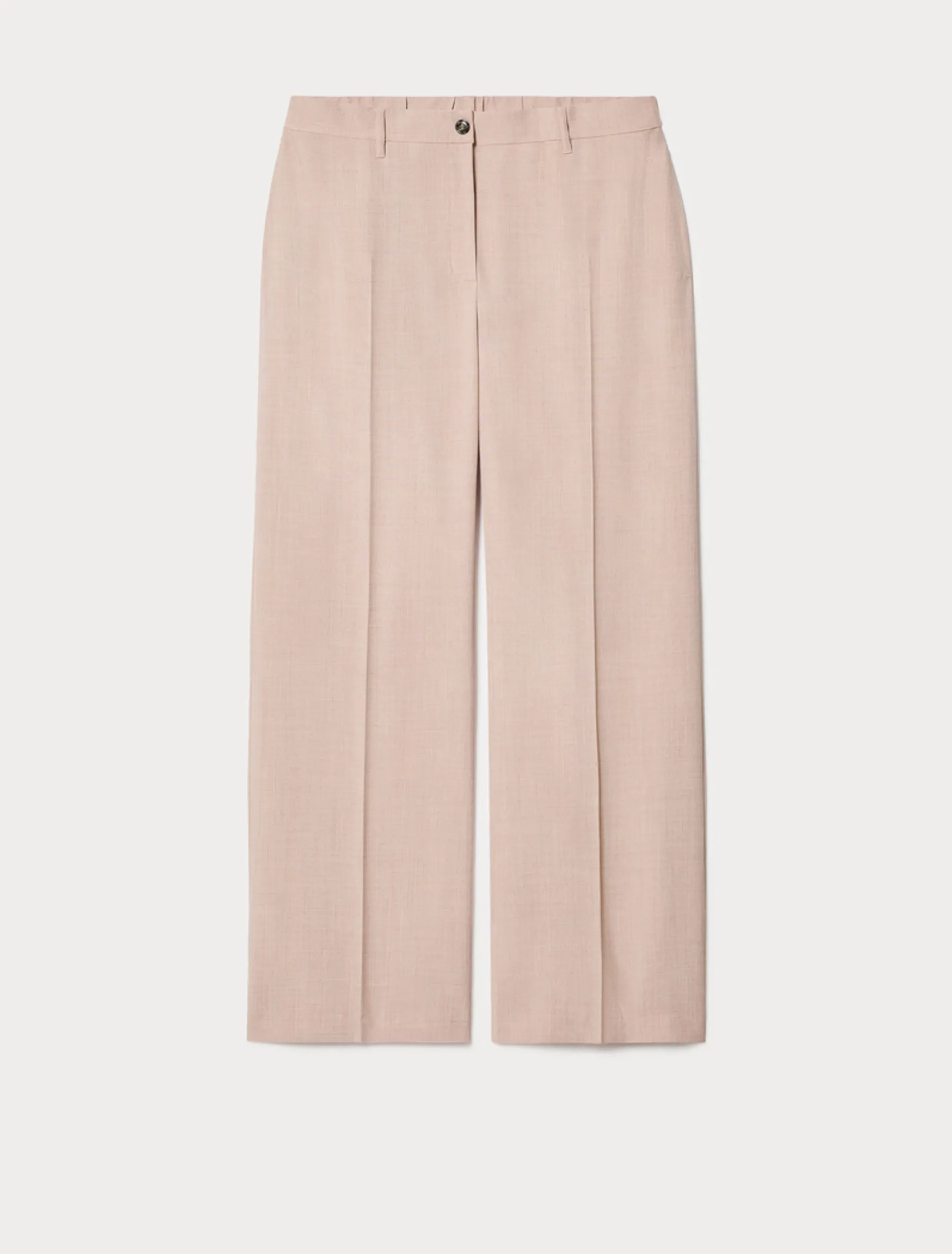 Pantaloni ampi in twill - ROSA SFUMATO