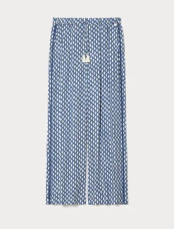 Pantaloni ampi in viscosa - BIANCO