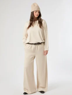 Pantaloni a palazzo in twill - ALBINO