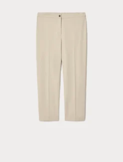 Pantaloni a sigaretta in scuba crêpe stretch - BEIGE