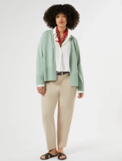 Pantaloni a sigaretta in scuba crêpe stretch - BEIGE