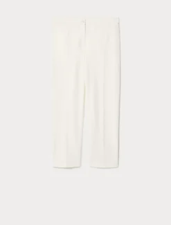 Pantaloni a sigaretta in scuba crêpe stretch - BIANCO