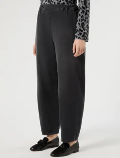 Pantaloni baggy in felpa denim - ANTRACITE