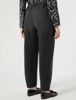 Pantaloni baggy in felpa denim - ANTRACITE