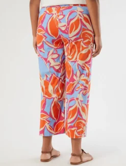 Pantaloni cropped in cotone - CORALLO