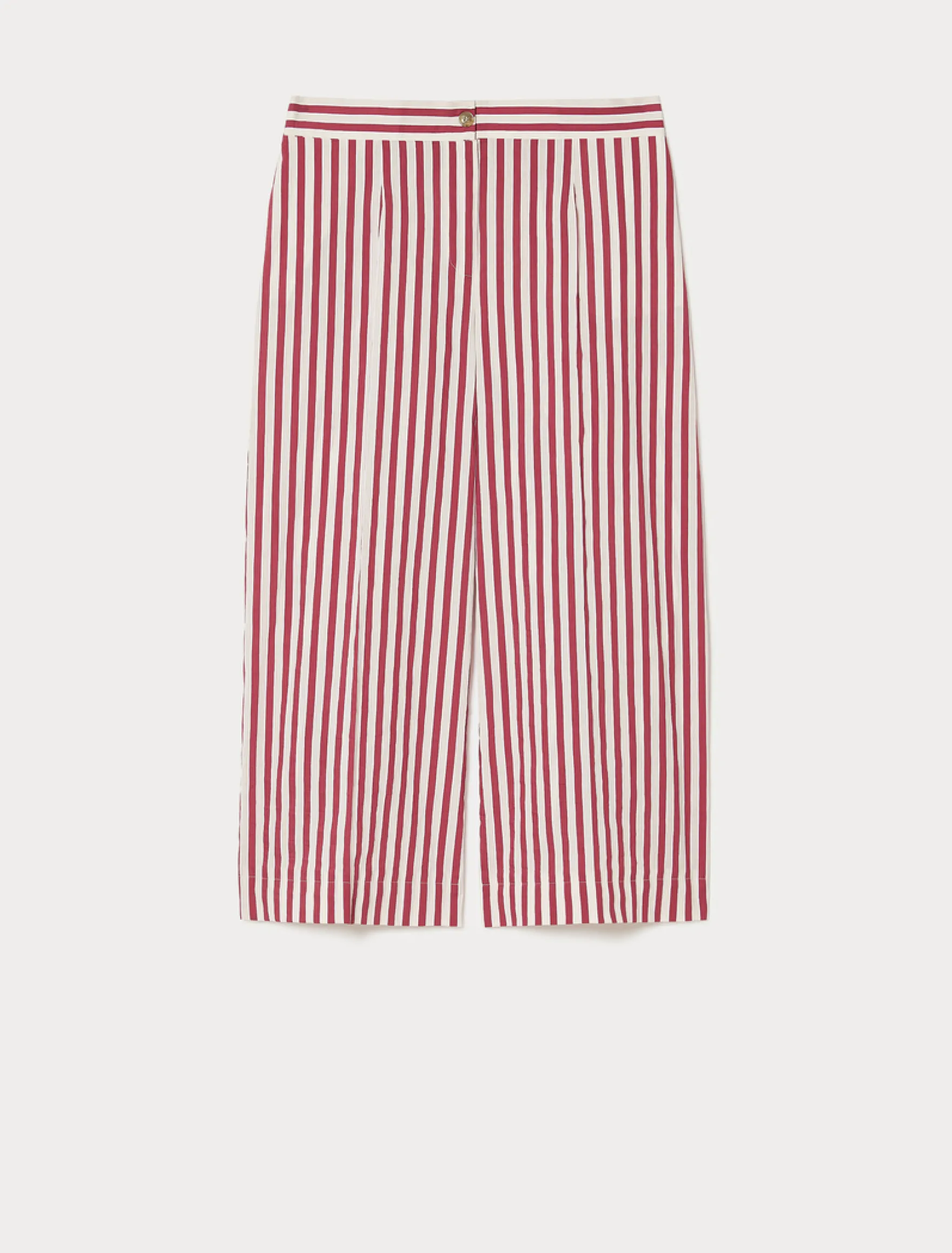 Pantaloni cropped in cotone e nylon - BORDEAUX