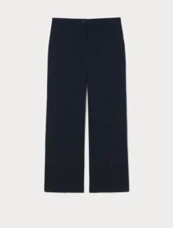 Pantaloni dritti in cady - BLU NOTTE