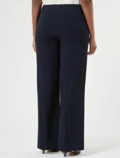 Pantaloni dritti in cady - BLU NOTTE