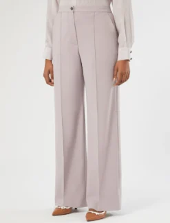 Pantaloni dritti in tela di cotone - LILLA