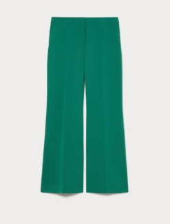Pantaloni flare in cady - VERDE SCURO