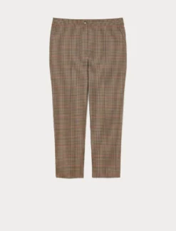 Pantaloni in batavia di lana - CAMMELLO