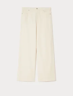 Pantaloni in bull di cotone - LATTE
