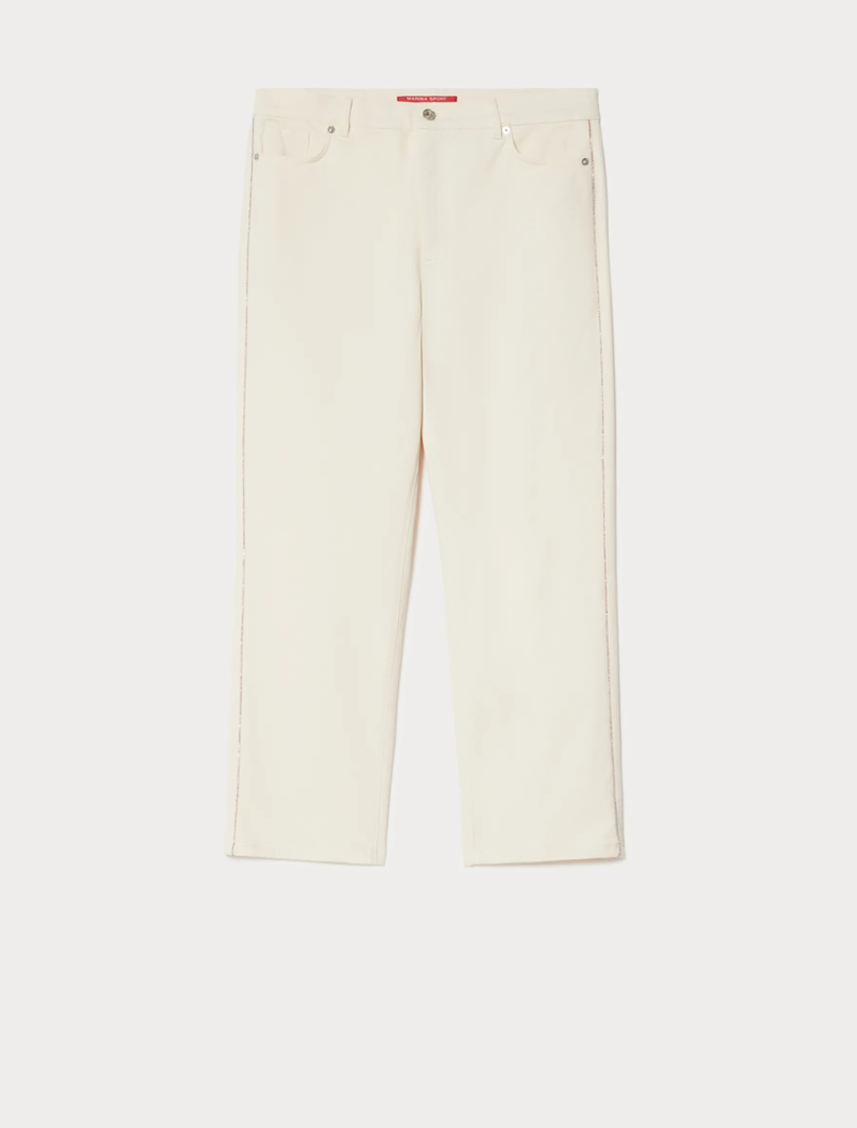 Pantaloni in bull di cotone - LATTE