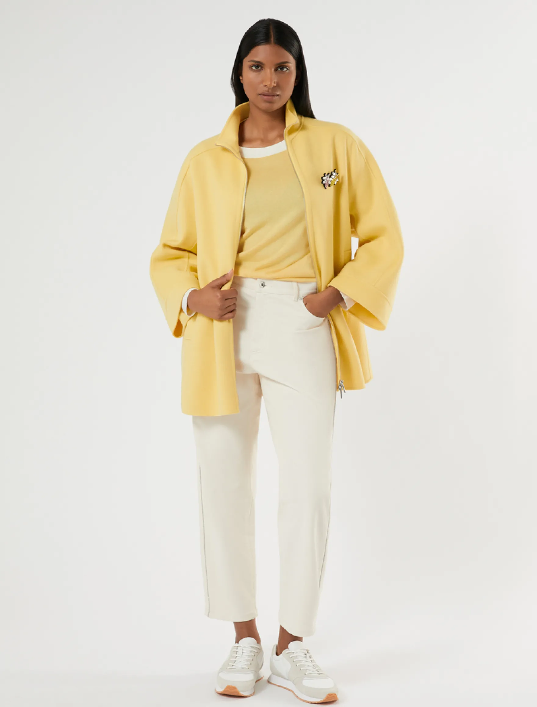 Pantaloni in bull di cotone - LATTE