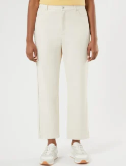 Pantaloni in bull di cotone - LATTE
