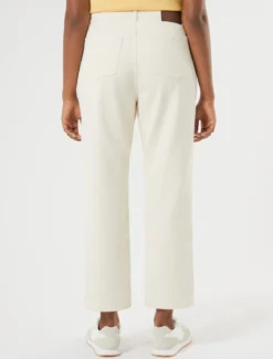 Pantaloni in bull di cotone - LATTE