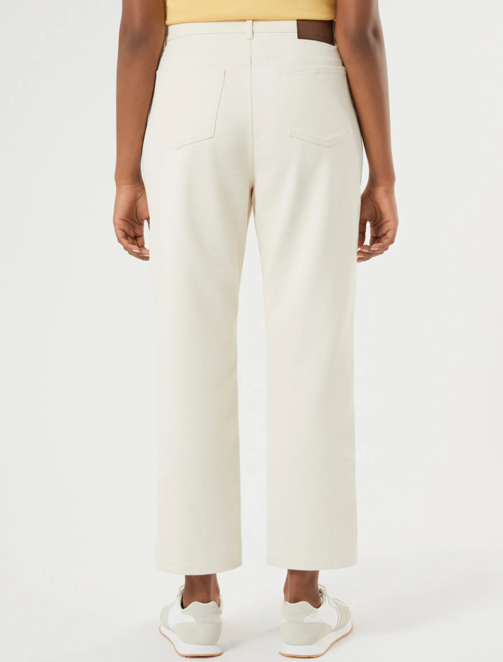 Pantaloni in bull di cotone - LATTE