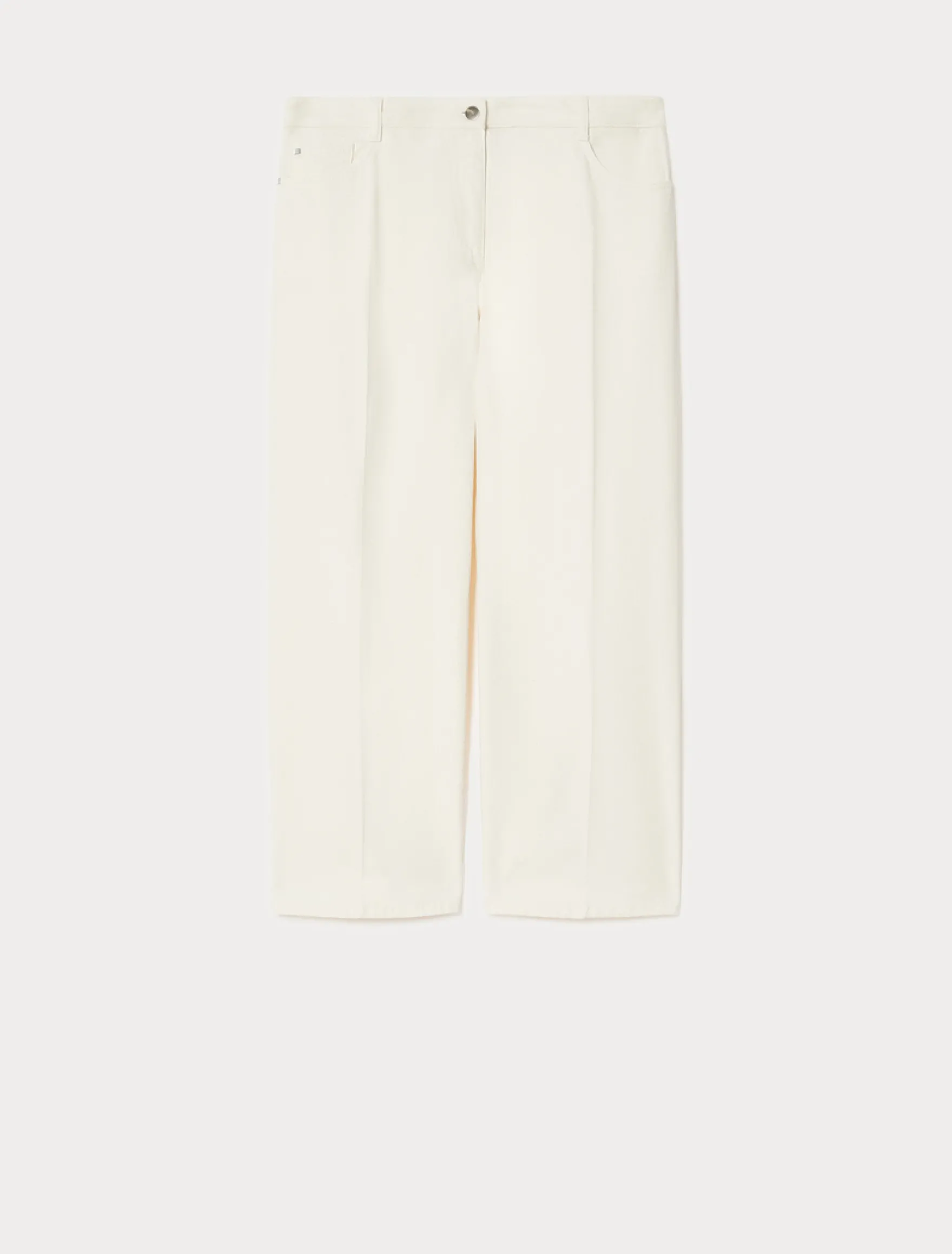 Pantaloni in bull di tencel - BIANCO