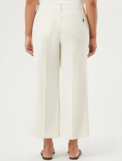 Pantaloni in bull di tencel - BIANCO