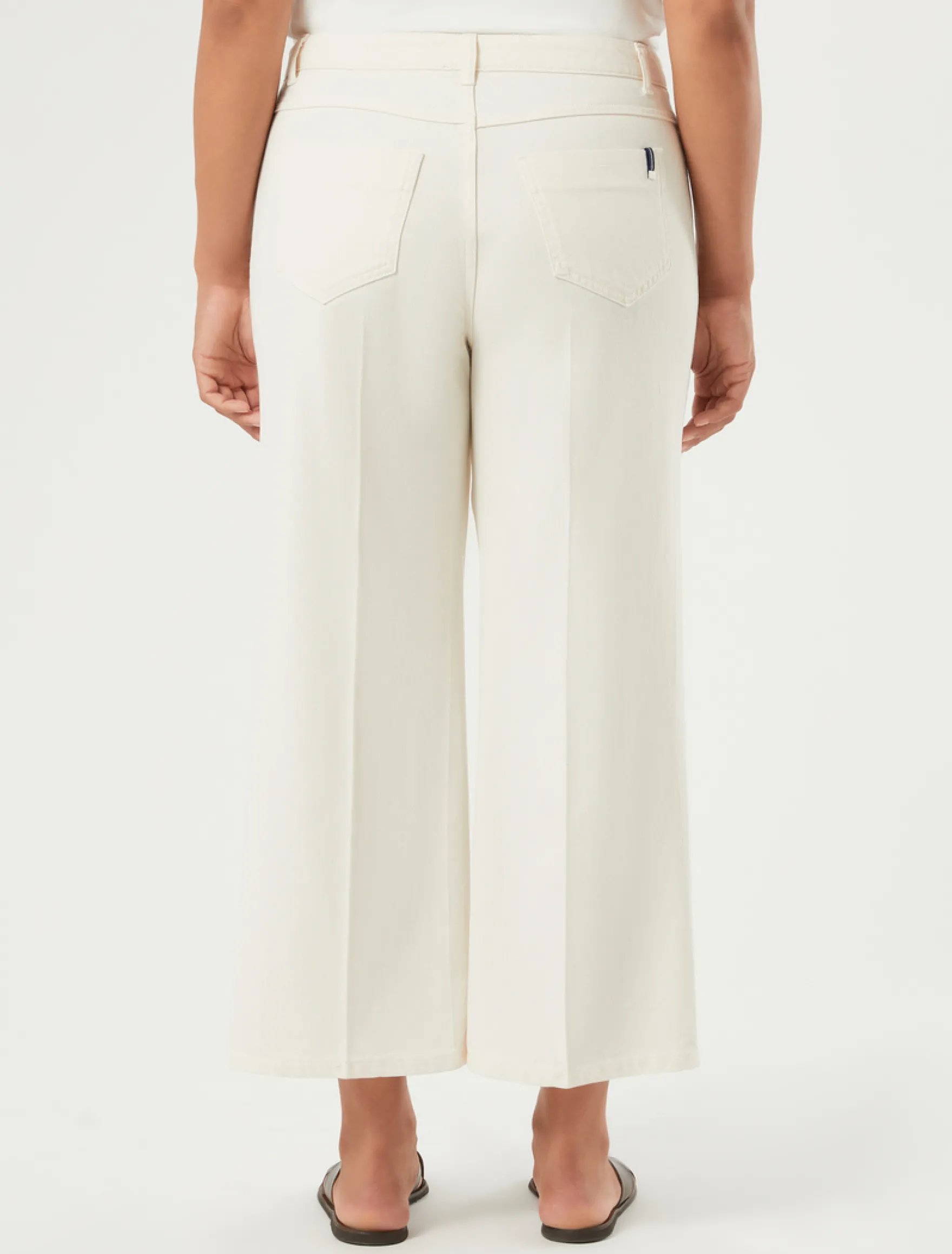 Pantaloni in bull di tencel - BIANCO