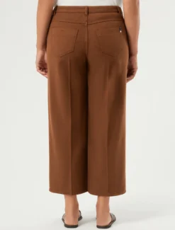 Pantaloni in bull di tencel - MARRONE