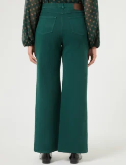 Pantaloni in bull stretch - VERDE BOSCO