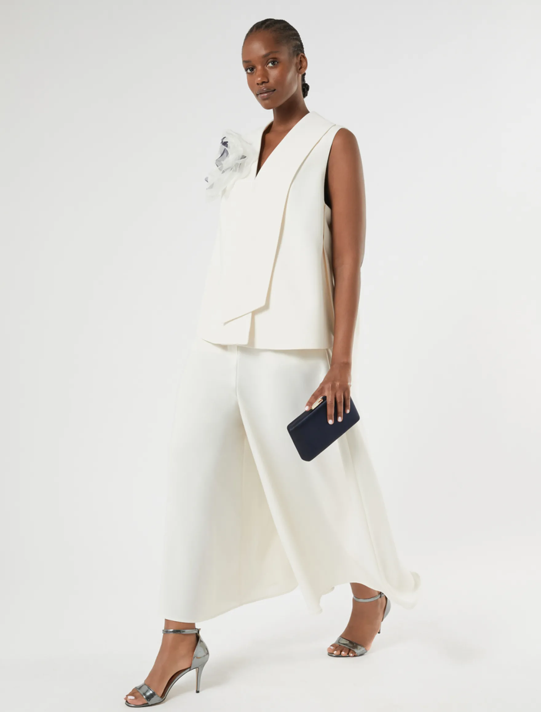 Pantaloni in cady - BIANCO AVORIO