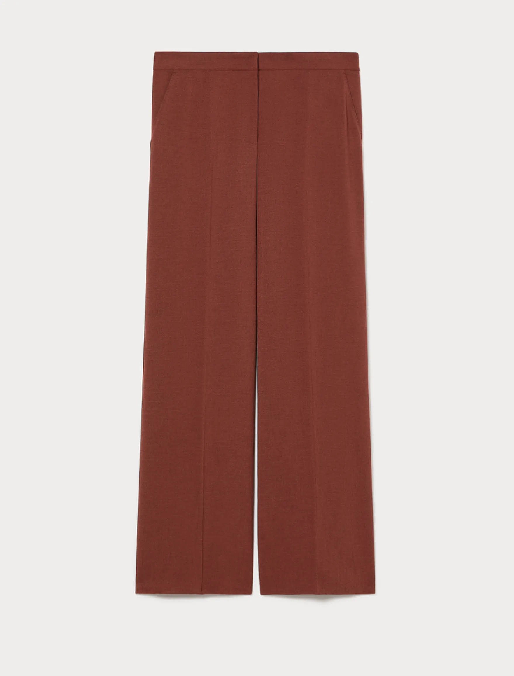 Pantaloni in cady mélange - MATTONE ROSSO