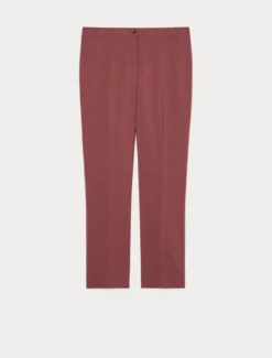 Pantaloni in cady mélange - MATTONE ROSSO