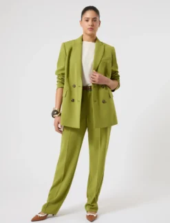 Pantaloni in cady - VERDE OLIVA