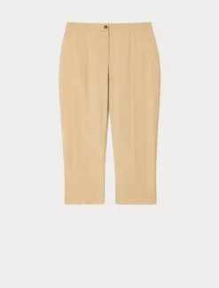 Pantaloni in cotone stretch - BEIGE