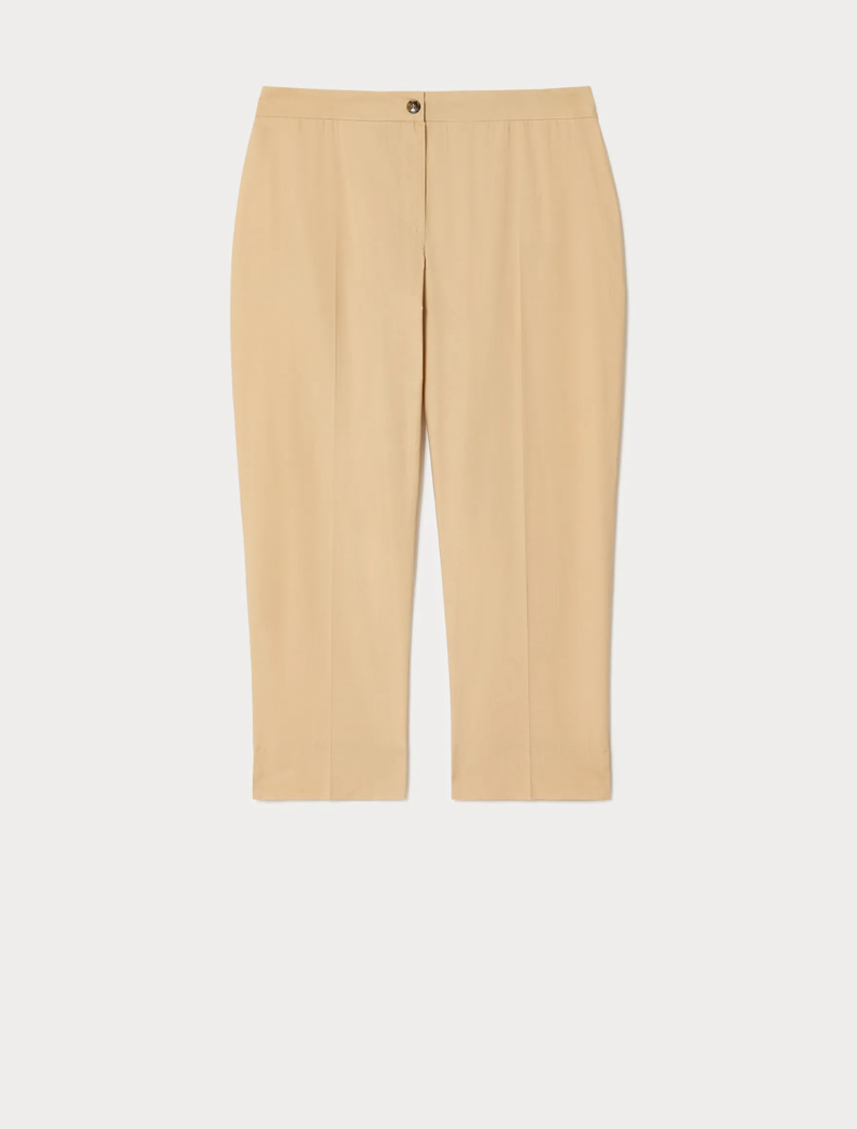 Pantaloni in cotone stretch - BEIGE