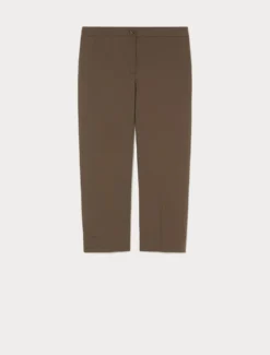 Pantaloni in cotone stretch - CACAO