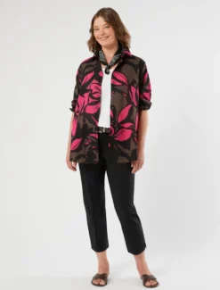 Pantaloni in cotone stretch - NERO