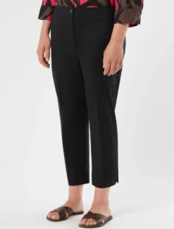 Pantaloni in cotone stretch - NERO